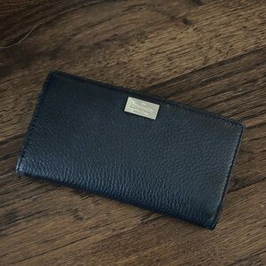 Kate Spade Black Leather Wallet with Gold Accents